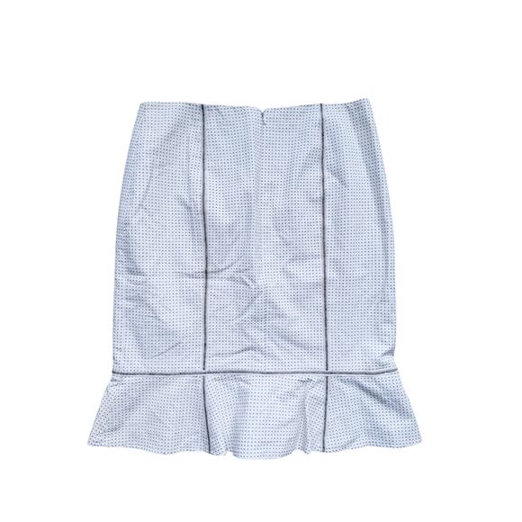 Nanette Lepore 1970s Old Money Tulip Skirt 8 Cream Preppy Light Academia Retro - Picture 3 of 4